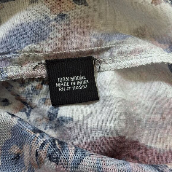 Feathers By‎ Tolani Watercolor Floral Blouse Blue Multi Women's S Artsy Cottage - Picture 7 of 10